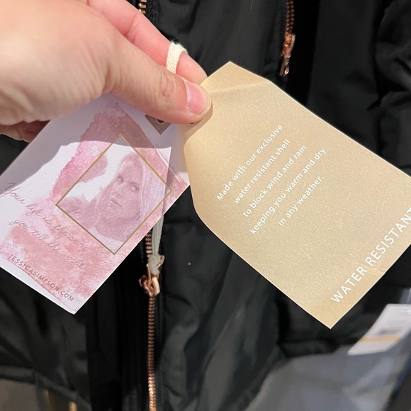 JESSICA SIMPSON WINTER COAT FAUX FUR HOOD - Picture 2 of 5